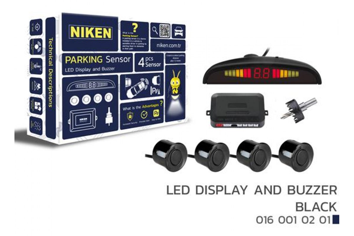 1832284_960796_751145402.jpg PARK SENSÖRÜ LED EKRAN SES İKAZLI SİYAH - Görsel 1