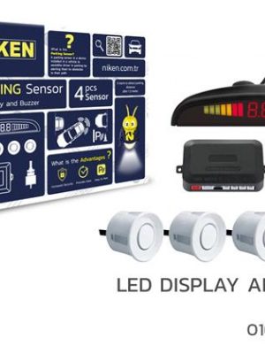 PARK SENSÖRÜ LED EKRAN SES İKAZLI BEYAZ