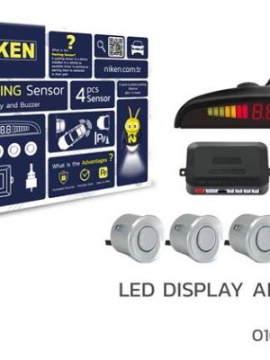 PARK SENSÖRÜ LED EKRAN SES İKAZLI GRİ