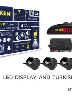PARK SENSÖRÜ LED EKRAN VE TURKCE UYARI SİYAH