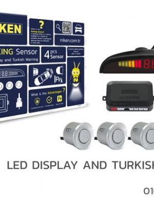 PARK SENSÖRÜ LED EKRAN VE TURKCE UYARI GRİ