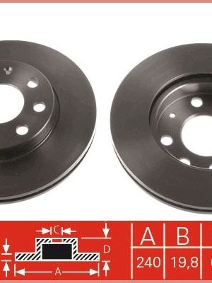 ÖN FREN AYNASI CORSA C 1.0-1.2 1.7 D 00 ABS Lİ 240x19.8x6DLxHAVALI