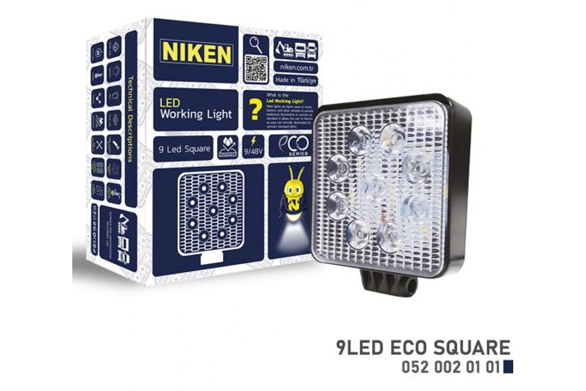 1836208_998624_404793691.jpg CALISMA LAMBASI ECO 9 LEDLİ KARE - Görsel 1
