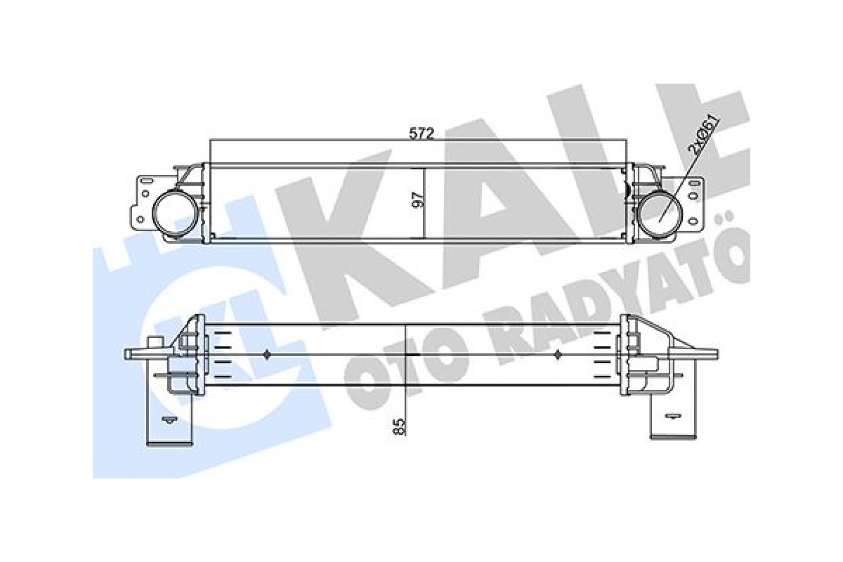 1858054_1094099_744667548.jpg INTERCOOLER OPEL ANTARA 2.0CDTI 06 11-CHEVROLET CAPTIVA 2.0D 06 85MM AL/BRZ 572X97X85 - Görsel 1