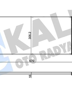KONDENSER CHEVROLET AVEO KONDENSER AL/BRZ 650X306X16