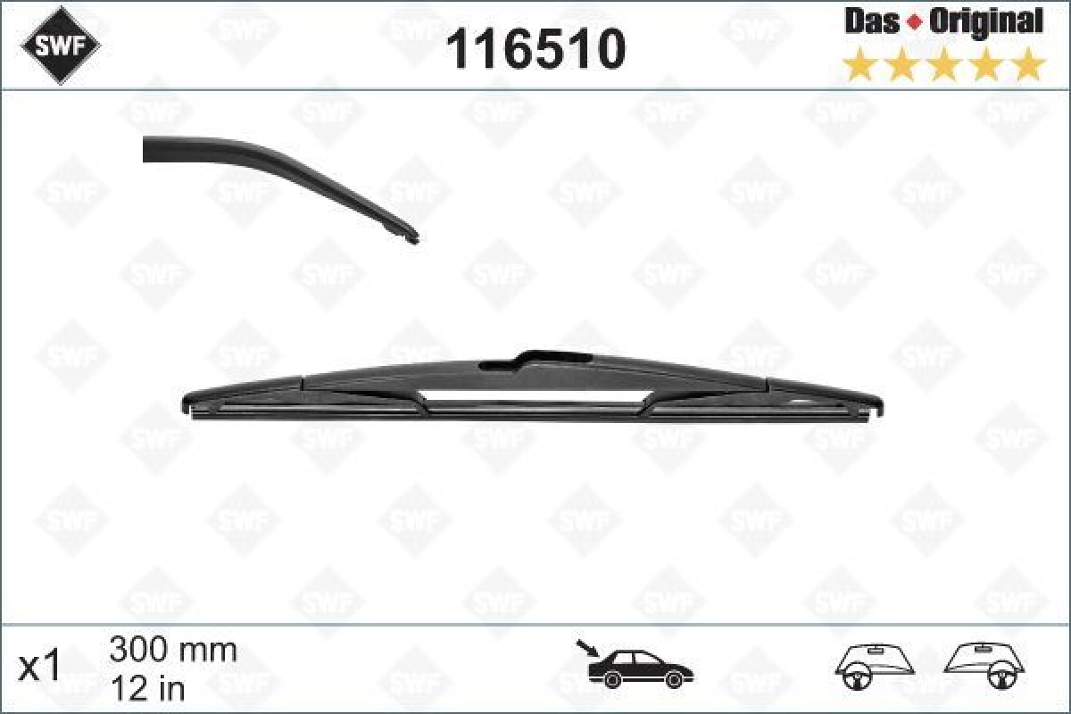 1868242_1137035_350522355.jpg SİLECEK SWF 30cm x1 ARKA TWNG 03/93 -TOYOTA AYGO YARIS 02/01 SCENİC 2.09 C1 107 - Görsel 1