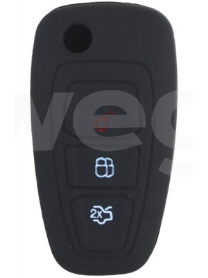 KONTAK ANAHTAR KUMANDA KORUYUCU KILIF SİLİKON FORD TRANSIT-MONDEO-FOCUS-RANGER-C MAX-S MAX SİYAH