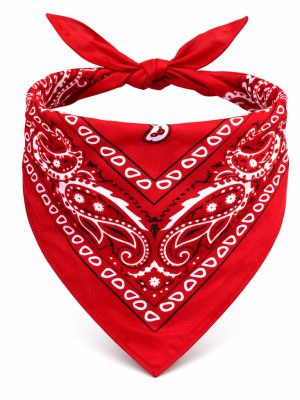Kırmızı Kovboy Fuları Çocuk Bandana Western Desenli Boyun Fuları
