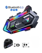 16 Mod RGB Işıklı Motosiklet Intercom Çift Telefon Destekli - Görsel 3