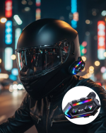 IPX6 Su Geçirmez Intercom 1000m Bağlantı 1000mAh Batarya RGB Işıklı - Görsel 5