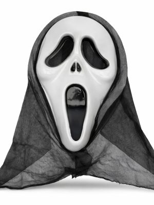 Kapşonlu Çığlık Maskesi Scream Maskesi - Hayalet Maskesi 33x21 cm