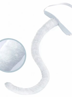Beyaz Peluş Kuyruk Şekil Verilebilir 70 cm