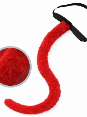 Kırmızı Peluş Kuyruk Şekil Verilebilir 70 cm