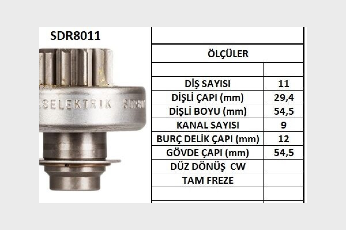 2149816_1268704_773515312.jpg MARŞ DİŞLİSİ 11 DİŞ-9 KANAL ZEN 1023 PEUGEOT-CITROEN-RENAULT PARTNER-BERLINGO-P405D VOLVO JPX JEEP - Görsel 1