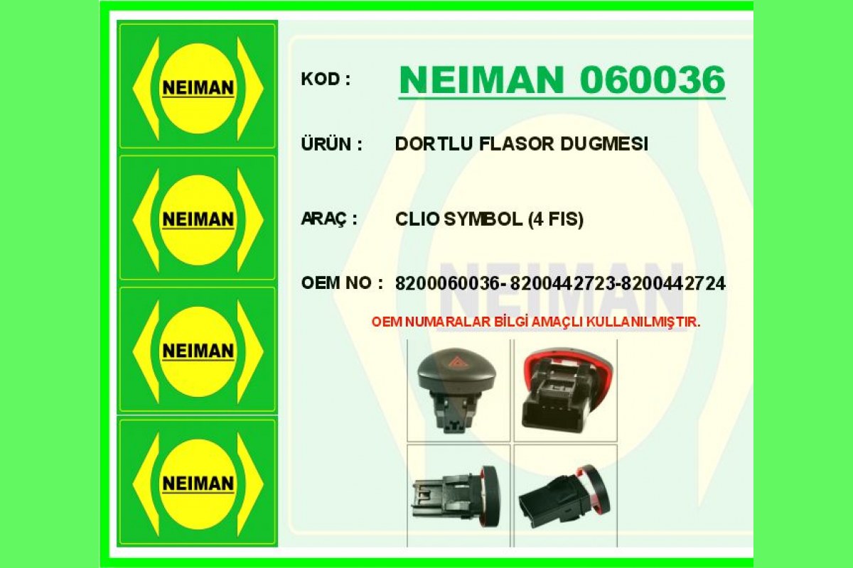 2154433_1273321_289787323.jpg DÖRTLÜ FLAŞÖR ANAHTARI CLIO II-III KANGOO II 08> FİŞ - Görsel 1