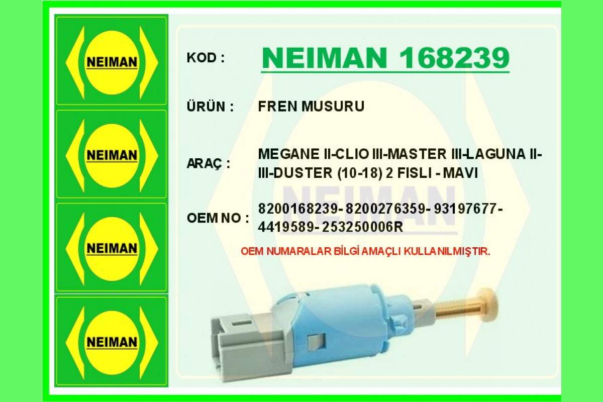 2154488_1273376_903357434.jpg FREN MÜŞÜRÜ RENAULT MEGANE II 02>08 CLIO III 05>12 MASTER III 10> LAGUNA II 01>07 LAGUNA III 07>14 D USTER 10>18 MERCEDES CİTAN W415 MAVİ 2 FİŞLİ - Görsel 1