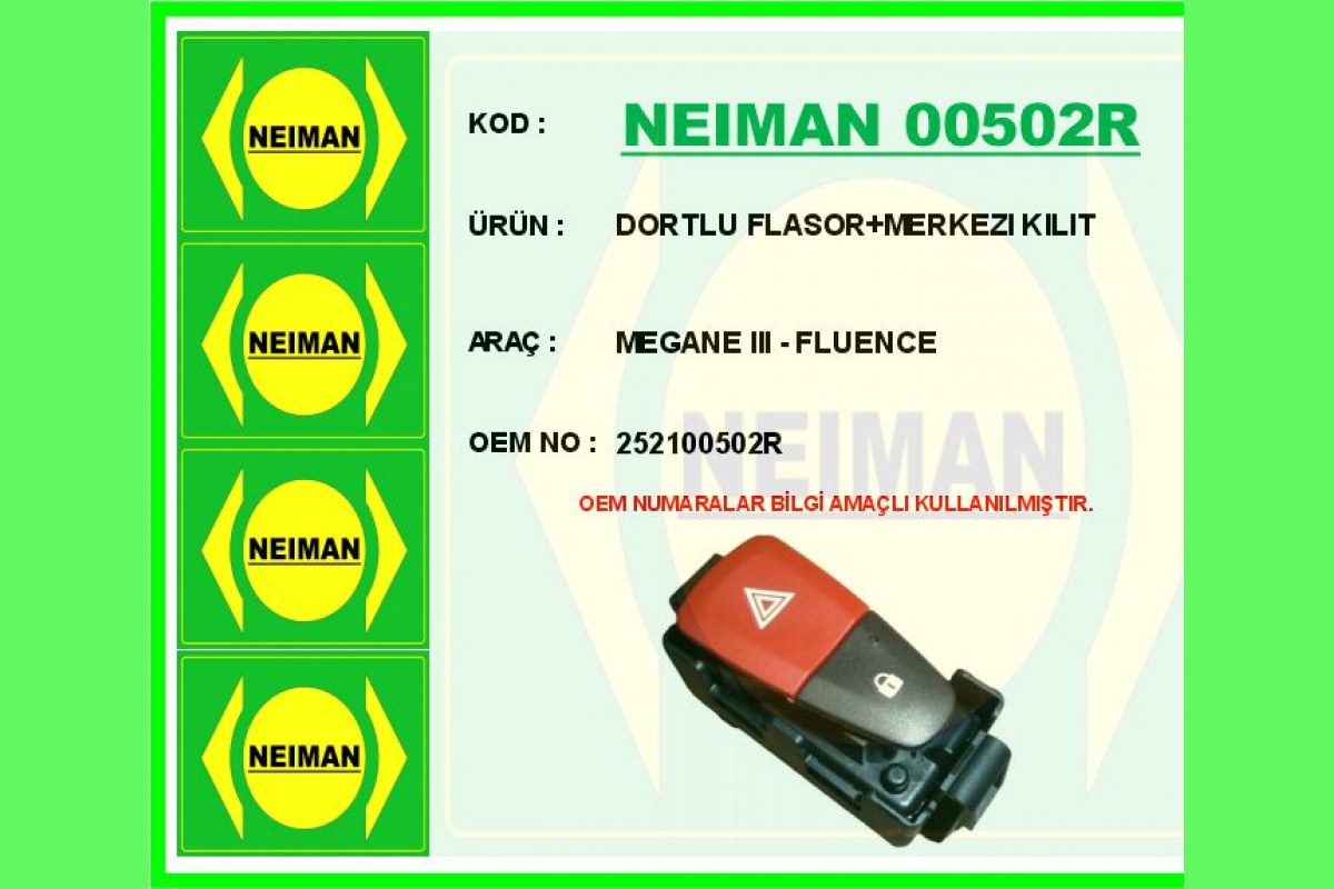 2154531_1273419_261534626.jpg DORTLU FLASOR MERKEZI KILIT MEGANE III - FLUENCE - Görsel 1