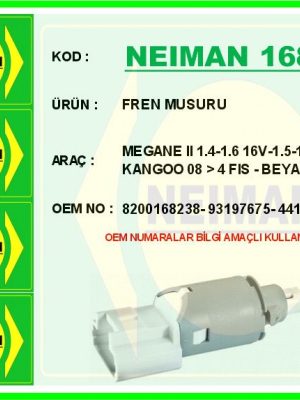 FREN MUSURU MEGANE II 1.4-1.6 16V-1.5-1.9 DCI 02 > KANGOO 08 > 4 FIS - BEYAZ