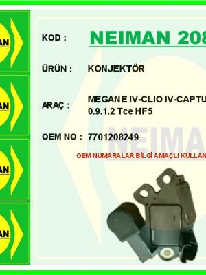 KONJEKTÖR MEGANE IV-CLIO IV-CAPTUR-DACIA 0.9.1.2 Tce HF5