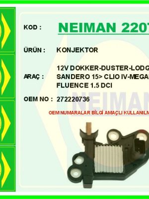 KONJEKTOR 12V DOKKER-DUSTER-LODGY-LOGAN II-SANDERO 15> CLIO IV-MEGANE III-FLUENCE 1.5 DCI