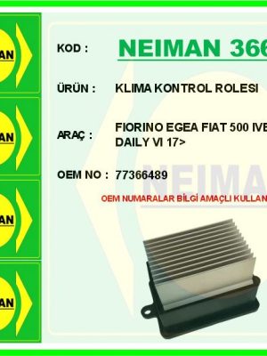 KLIMA KONTROL ROLESI FIORINO EGEA FIAT 500 IVECO DAILY VI 17>