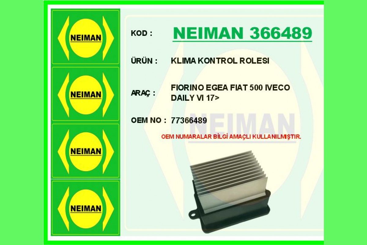 2154639_1273527_202344597.jpg KLIMA KONTROL ROLESI FIORINO EGEA FIAT 500 IVECO DAILY VI 17> - Görsel 1