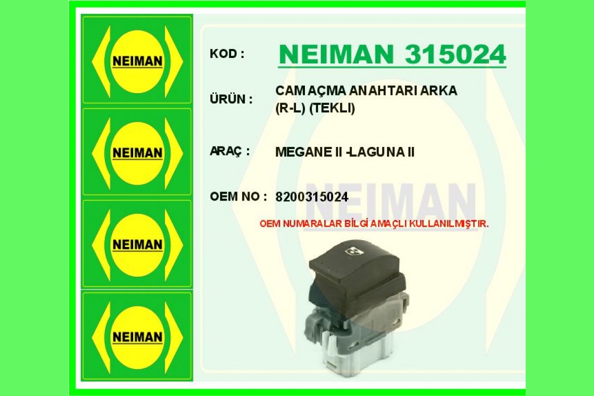 2154651_1273539_990261835.jpg CAM AÇMA ANAHTARI ARKA R-L TEKLI MEGANE II -LAGUNA II - Görsel 1