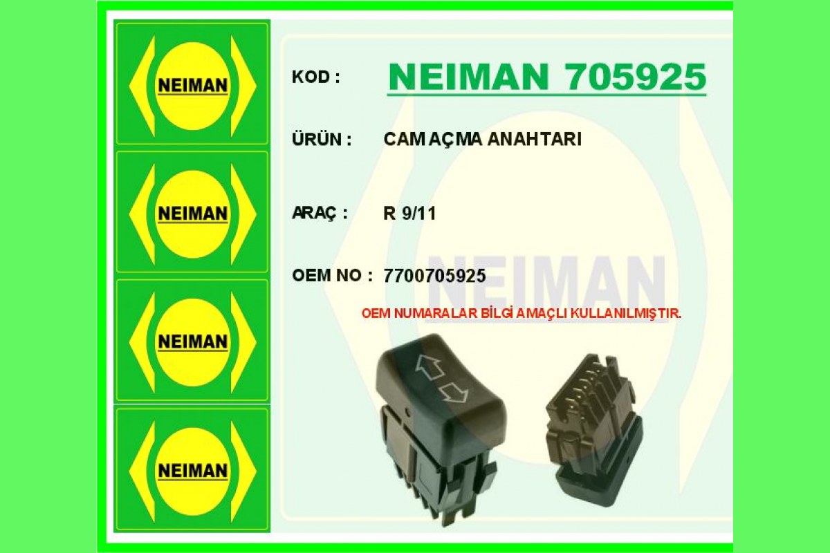 2154691_1273579_887247831.jpg CAM AÇMA ANAHTARI RENAULT R9-R11 TEKLİ 5 PİN - Görsel 1