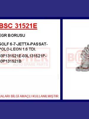 EGR BORUSU GOLF 6-7-JETTA-PASSAT-POLO-LEON 1.6 TDI.