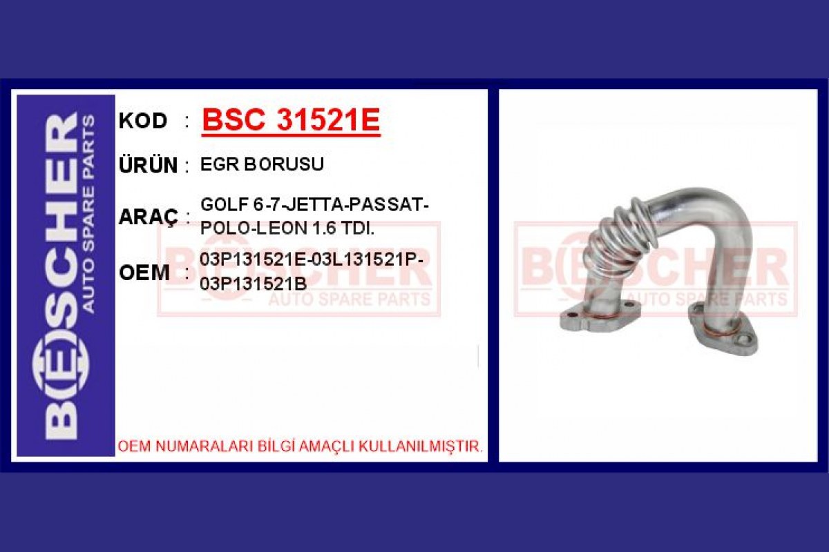 2155863_1274689_767644769.jpg EGR BORUSU GOLF 6-7-JETTA-PASSAT-POLO-LEON 1.6 TDI. - Görsel 1