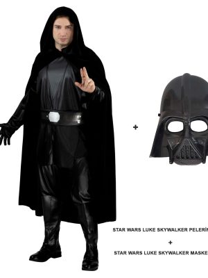 Star Wars Luke Skywalker Pelerini Yetişkin Ve Maskesi