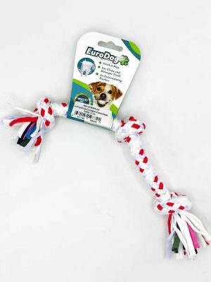 EuroDog Diş İpi Üç Düğüm Kırmızı Beyaz Nokta 15 cm