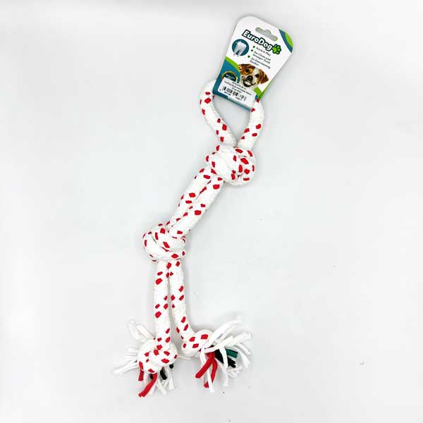 2161270_454-AY4026-01.jpg EuroDog Diş İpi Dört Düğüm Kırmızı Beyaz 40cm - Görsel 1