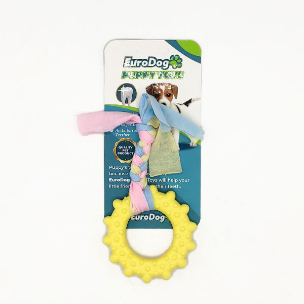 2161362_454-EE037-01.jpg EuroDog Puppy Toys Sarı Çark Diş Kaşıma Oyuncağı - Görsel 1