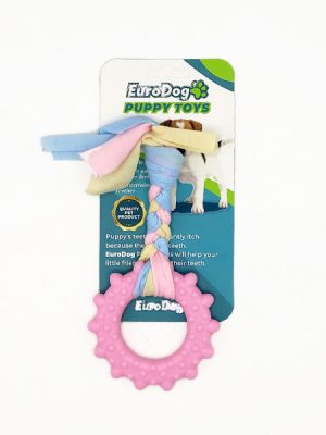 EuroDog Puppy Toys Pembe Çark Diş Kaşıma Oyuncağı