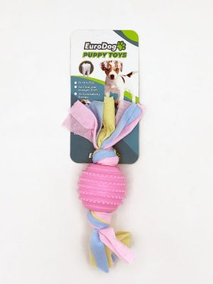 EuroDog Puppy Toys Pembe Tırtıklı Top Diş Kaş.Oy.