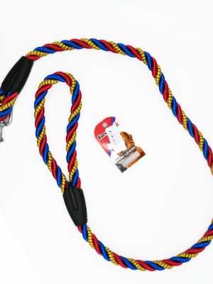 EuroDog Köpek Uzatma 14 mm x 120cm Sarı Krmz. Mavi