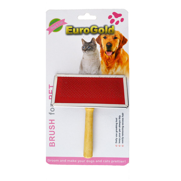 2161807_454-ZM1034L.jpg EuroGold Kedi Köpek Tahta Saplı Fırça L - Görsel 1