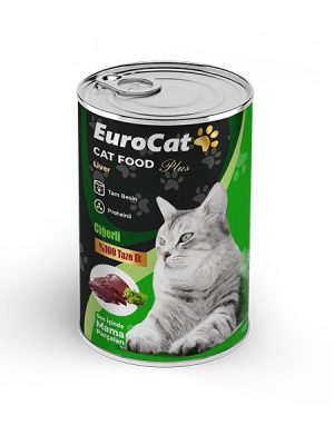 EuroCat Kedi Konservesi Ciğerli 415 Gr