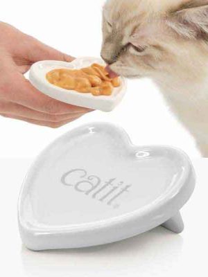 Catit Creamy Sıvı Ödül Dondurma Kabı Seramik Kalp