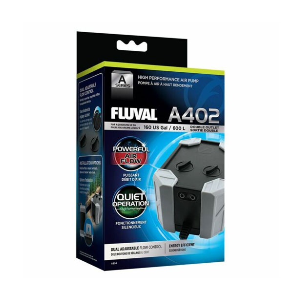 2164314_701-A854.jpg Fluval Air 402 Hava Motoru Çift Çıkışlı - Görsel 1
