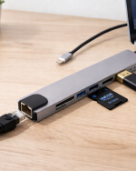Çok Fonksiyonlu Type C Hub USB HDMI Ethernet Kart Okuyucu - Görsel 5