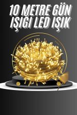 10 Metre Günışığı Led Işık Fişli Dekoratif Sarı Ton Aydınlatma 3 Modlu Led Şerit - Görsel 2