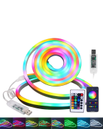 Dekoratif RGB LED Şerit Neon Işık 3 Metre Su Geçirmez Uzaktan Kumandalı Ortam Aydınlatması - Görsel 4