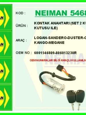 KONTAK ANAHTARI LOGAN-SANDERO-DUSTER-CLIO-KANGO-MEGANE SET 2 KUMANDA KUTUSU ILE