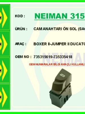 CAM ANAHTARI ÖN SOL SAĞ BOXER II-JUMPER II DUCATO II