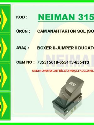 CAM ANAHTARI ÖN SOL SOL BOXER II-JUMPER II DUCATO II
