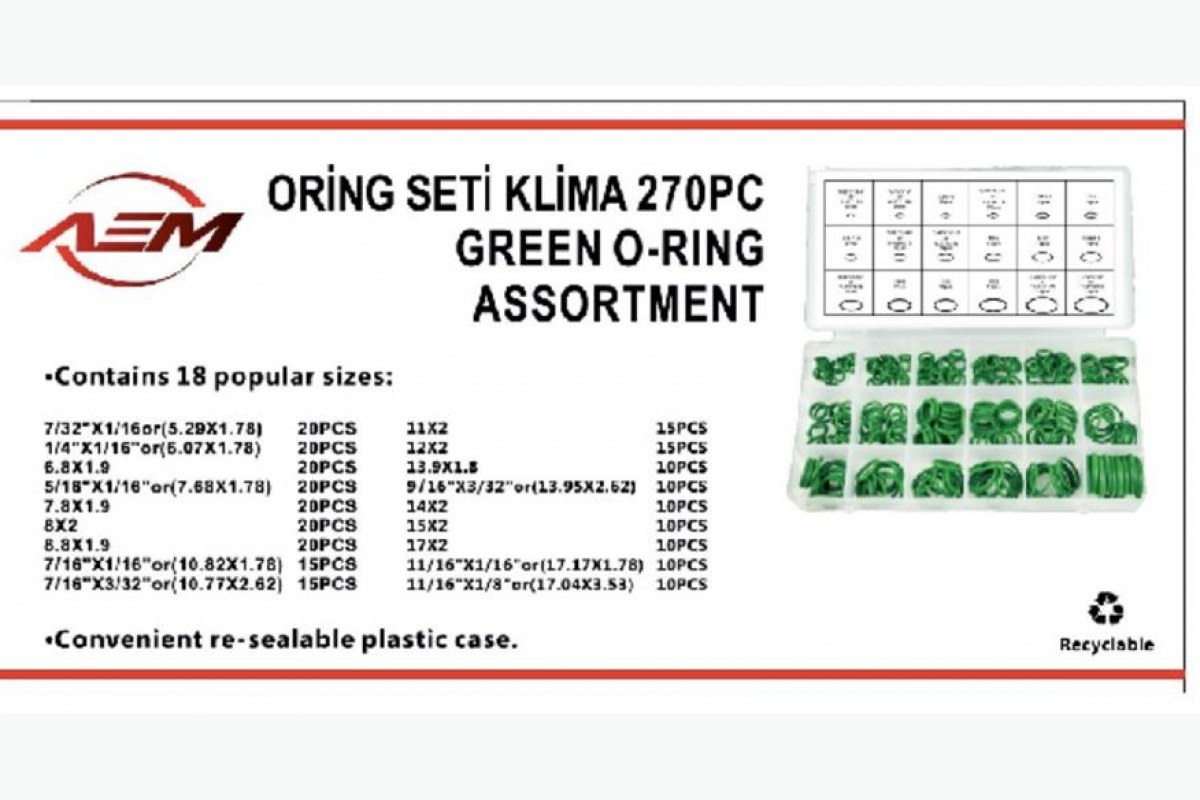 2206874_1291146_494458570.jpg ORİNG SETİ KLİMA 270 ADET - Görsel 1