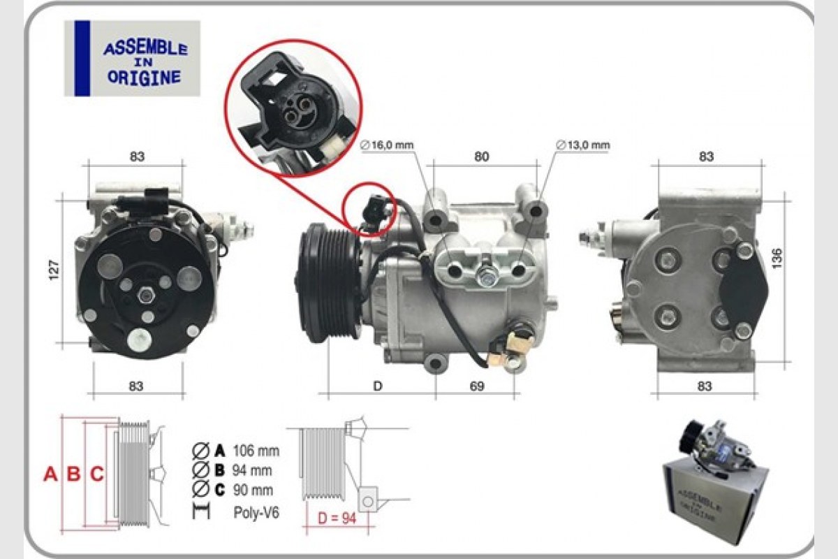 2209268_1292988_424494938.jpg KLİMA KOMPRESÖRÜ SIFIR ÜRÜN FORD FİESTA V 02>08 FOCUS I98>04 FUSİON 02>12 TRANSİT CONNECT 02>09 1. 8 TDCI - Görsel 1