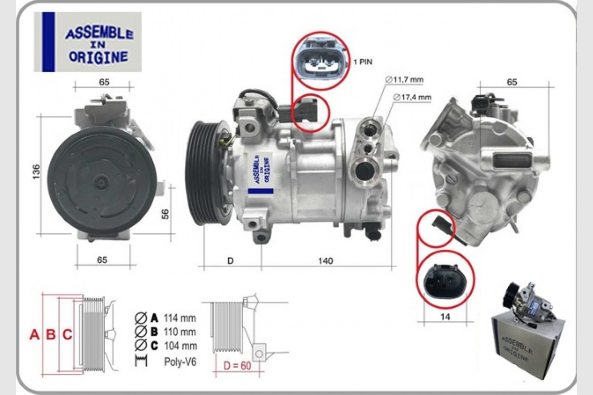 2209269_1292989_876249910.jpg KLİMA KOMPRESÖRÜ SIFIR ÜRÜN FIAT 500X 334 2.0 D Multijet 4x4 JEEP RENEGADE 1.6 MultiJet - Görsel 1